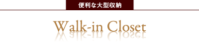 便利な大型収納 Walk-in Closet